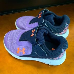 Sweat toddler girl purple lightweight under armour sneakers kids size 7